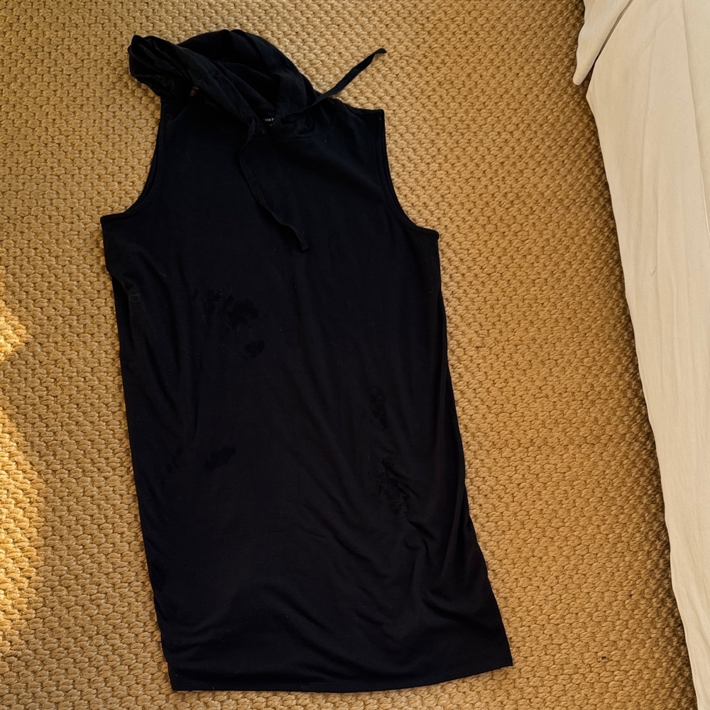 NWOT - Eileen Fisher Black Hooded Dress
